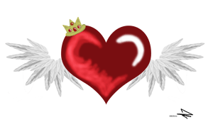 Gif animé coeur avec ailes
